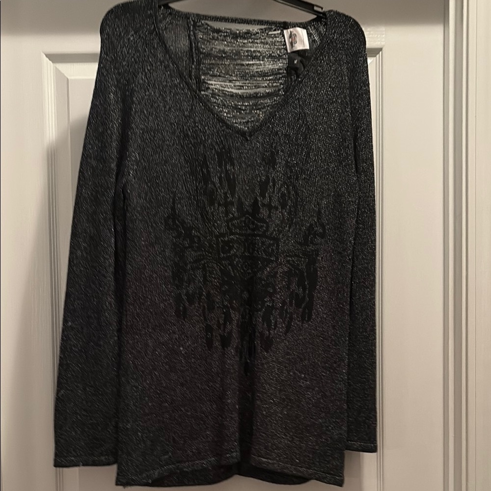 Harley Davidson Women's Black Long Sleeve Top XL